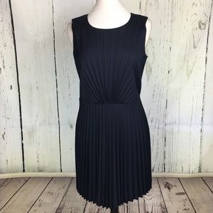 DKNY Accordion-Pleated Wool Blend Sheath Dress